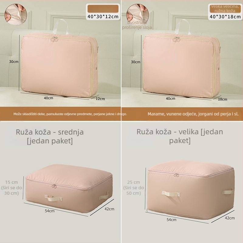 Kockasta torba za pohranu od twilla, model 1418, višestruka namjena, za putovanja i kućno skladištenje