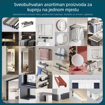 Aotemei garderoba od aluminijske legure — držač za hlače i vješalica za odjeću, model KJ010323, stil moderni minimalistički