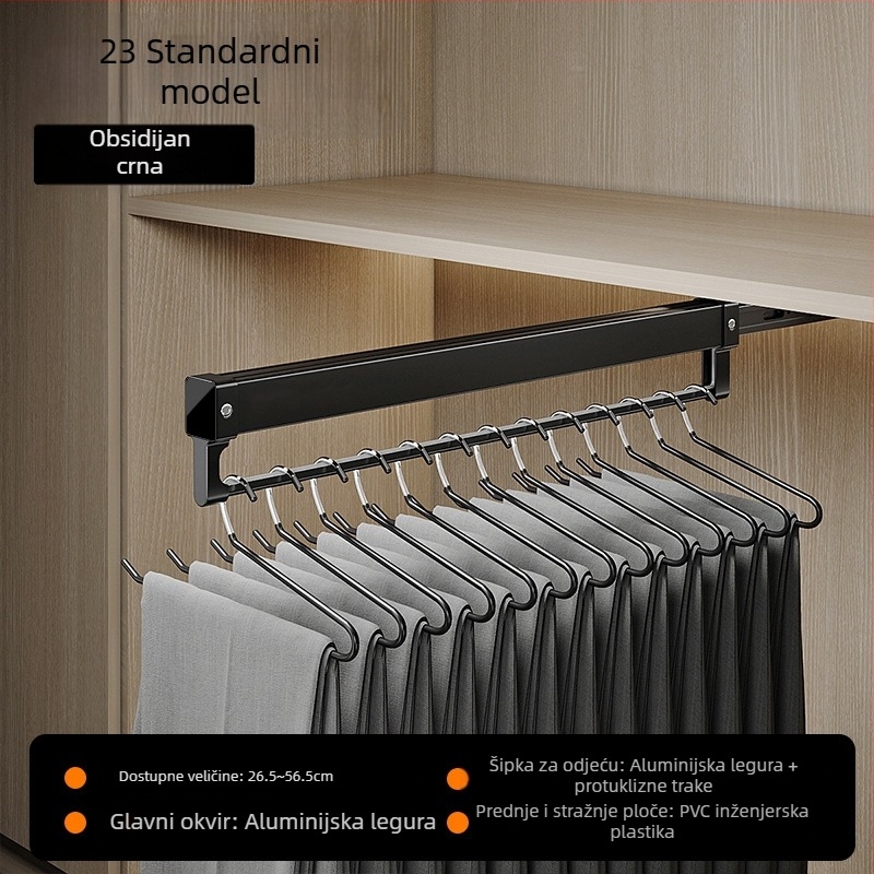 Aotemei garderoba od aluminijske legure — držač za hlače i vješalica za odjeću, model KJ010323, stil moderni minimalistički