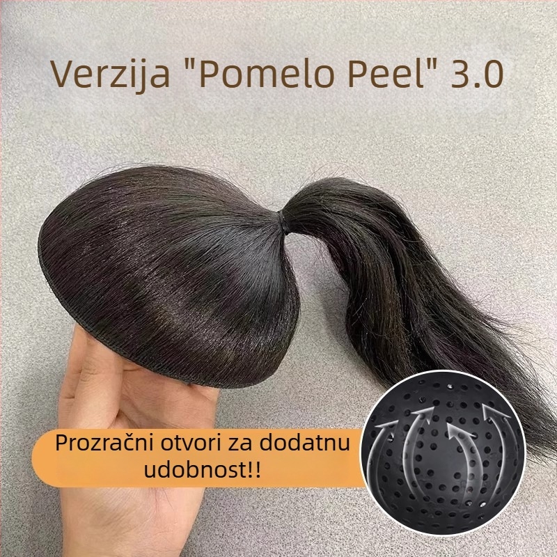 Pričesak s repom za volumen na vrhu glave, vlakno otporno na toplinu, mehanička konstrukcija, nije moguće bojati ili uvijati, za žene
