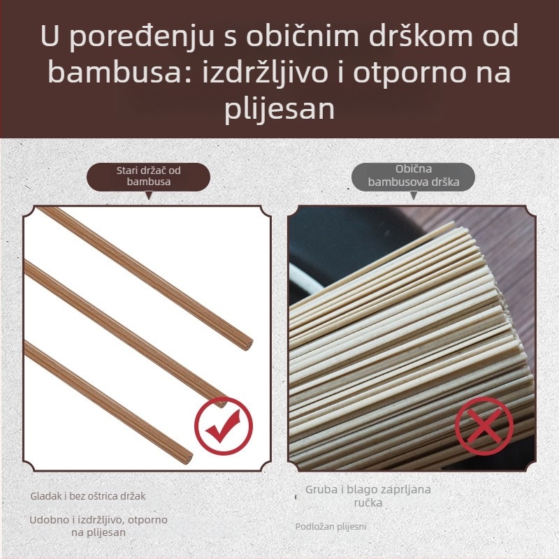Ušna žlica - bez osvjetljenja - Haifu nehrđajući čelik, bambus i drvo - pakiranje 100 kom.
