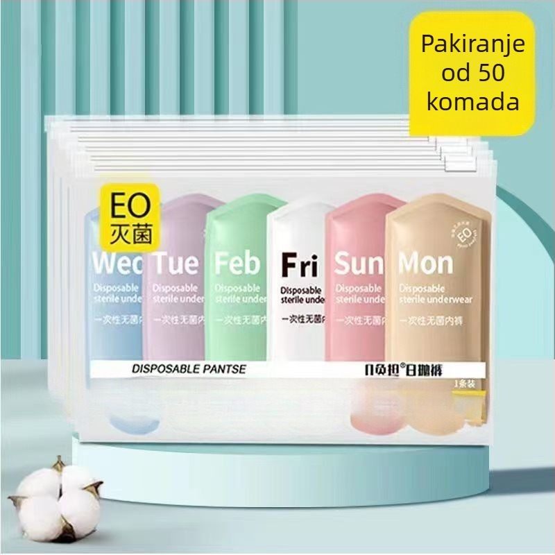 Jednokratne gaćice za žene, majčinske, nakon poroda, 100% pamuk, bez pranja, prijenosne za putovanja