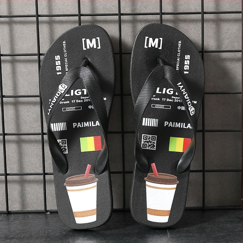 Muške ljetne japanke u korejskom stilu, protuklizna PVC gornja stranica i PVC đon, ravna potplata, slip-on