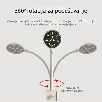 Klip LED svjetlo za akvarij, USB napajanje, 4W/7W, ABS plast, osvjetljenje biljaka u akvariju