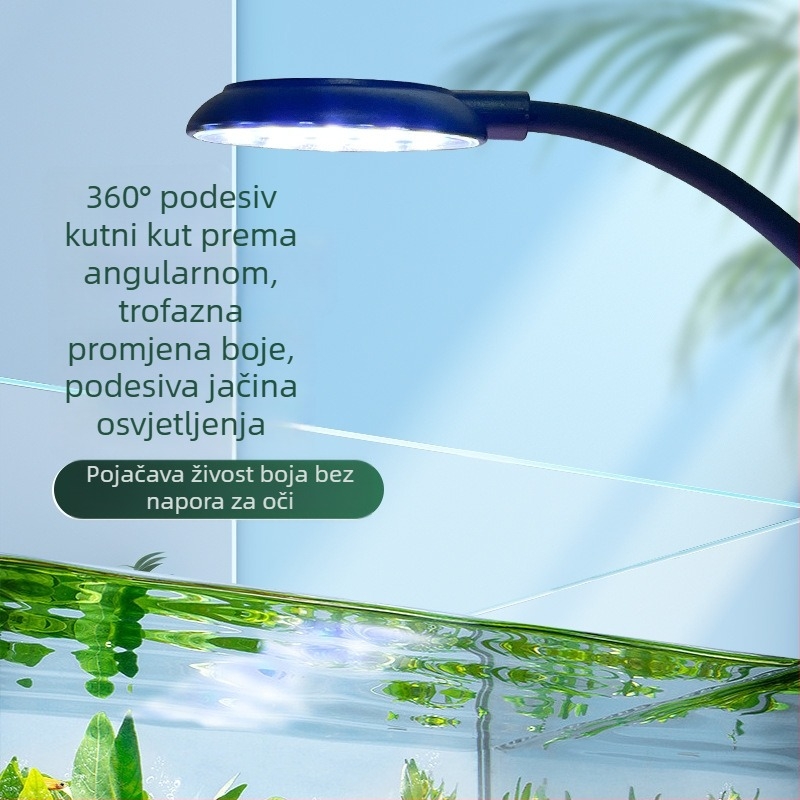 Klip LED svjetlo za akvarij, USB napajanje, 4W/7W, ABS plast, osvjetljenje biljaka u akvariju