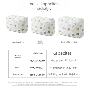 Torba za pohranu velikog kapaciteta za deke i odjeću