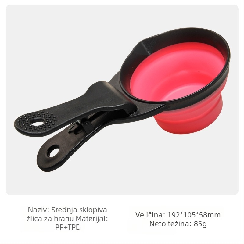 Sklopiva posuda za kućne ljubimce s dvostrukom funkcijom vode i hrane, prijenosna, materijal PP+TPE, marka TINGHAO, pakiranje 300 komada