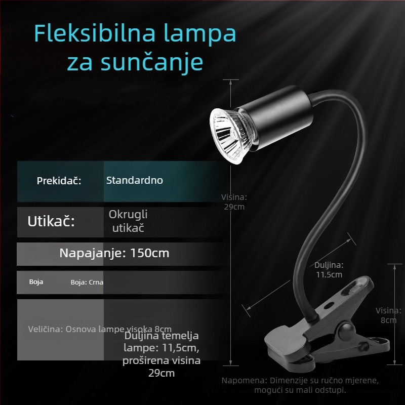 Lingling Lampa za Kornjače — Osvjetljenje s potpunim spektromom za penjačke kućne ljubimce, 1 kg