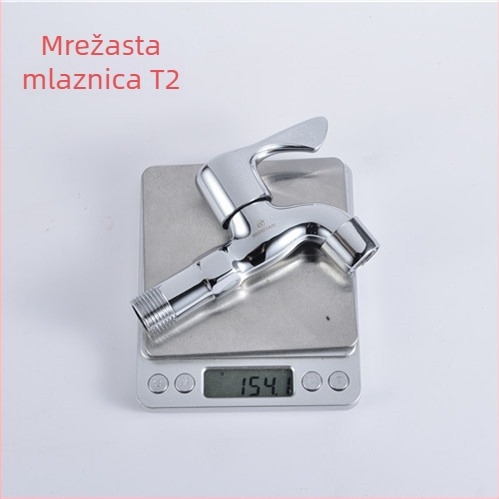 Bakarna višenamjenska slavina za perilicu i sudoper, slavina s brzim otvaranjem, elektroplatinirana površina, moderni minimalistički stil, 1,6 MPa