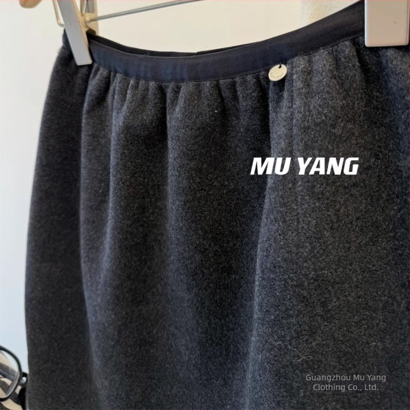 Qunmu Ženska A-linijska kratka suknja, poliester sa svilenim sjajem