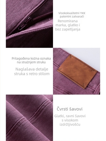 Traper midi suknja sa stražnjim prorezom, oprana, neravni rub, francuski retro stil
