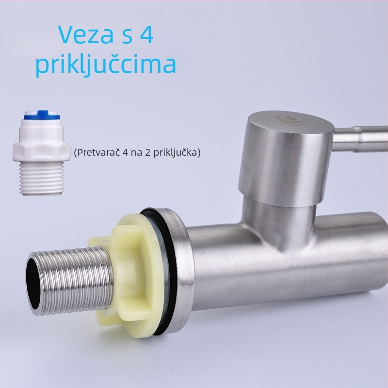 Kuhinjska slavina s magnetskom funkcijom, od nehrđajućeg čelika 304, model SUS4635, keramički jezgreni ventil, nazivni tlak 1 MPa, promjer sjedišta ventila 32–40 mm
