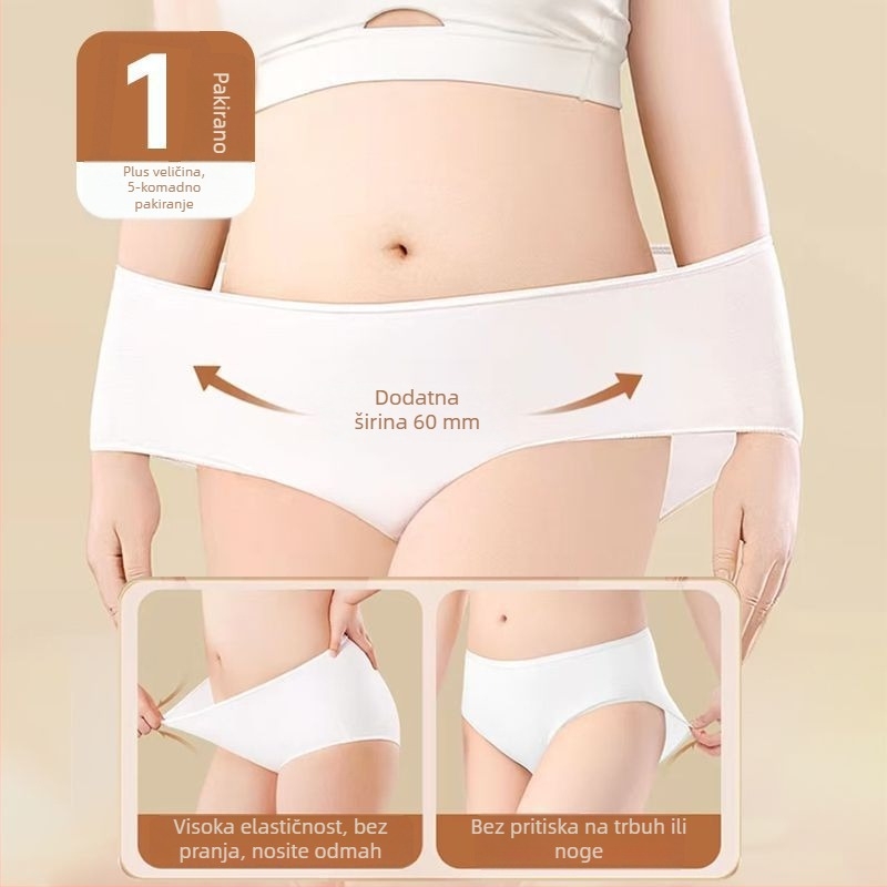 Jednokratno žensko donje rublje s visokim strukom za majčinstvo nakon poroda, 90–95% pamuka, pamukova podstava