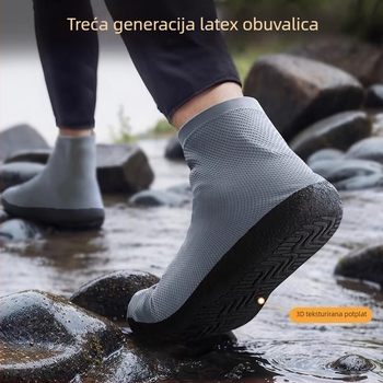 Rainyisi Navlake za cipele — Vodootporne, Protivklizne, Debljane i Otporne na Habanje, Minimalistički Dizajn, Prirodna Guma