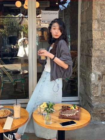 Jakna, opušteni kroj, korejsko-japanski casual stil, stojeći ovratnik, kopčanje s kopčama (jedan red s više kopči), pamukova tkanina 50-70%