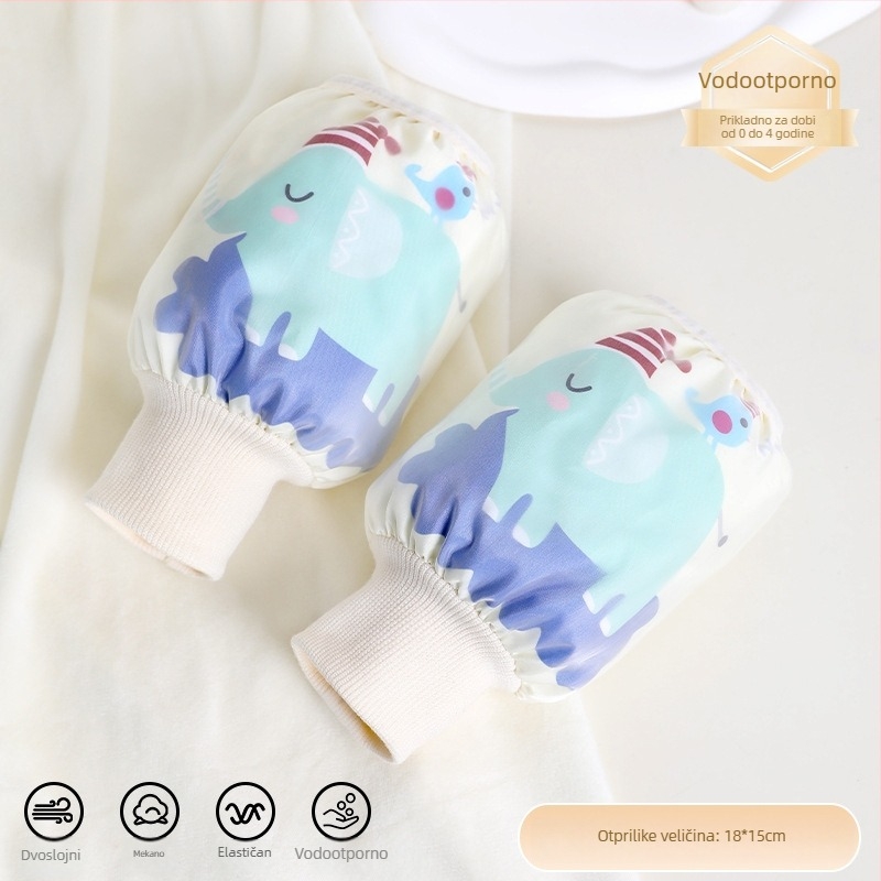 Dječji rukav za pisanje, unisex, karikatura uzorak, dvostruko vodootporan i protiv prljavštine, Ruiya premaz, jesen 2025