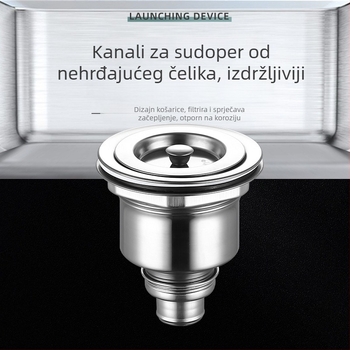 Kexin kuhinjski odvodni set, 201 nehrđajući čelik, model 110, stil laganog luksuza