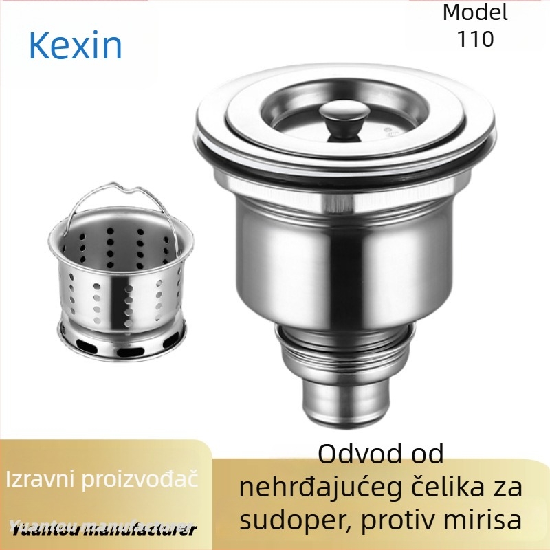 Kexin kuhinjski odvodni set, 201 nehrđajući čelik, model 110, stil laganog luksuza