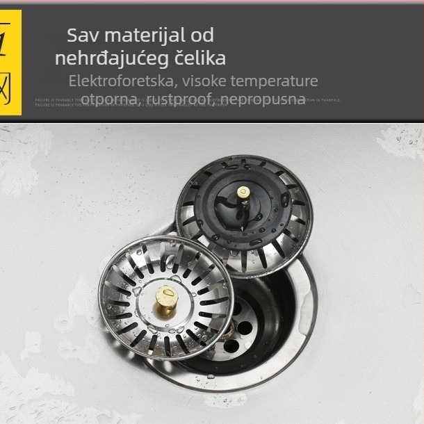 Boo WG7812 Nehrđajući čelik Filter za sudoperu i poklopac odvoda