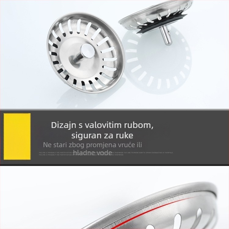 Boo WG7812 Nehrđajući čelik Filter za sudoperu i poklopac odvoda