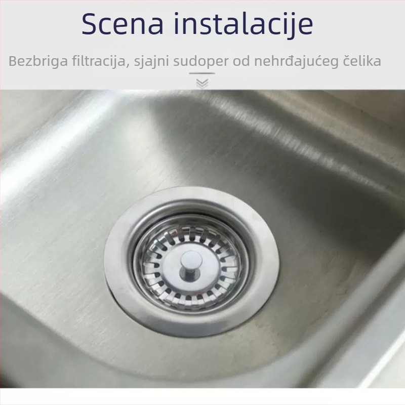 Boo WG7812 Nehrđajući čelik Filter za sudoperu i poklopac odvoda