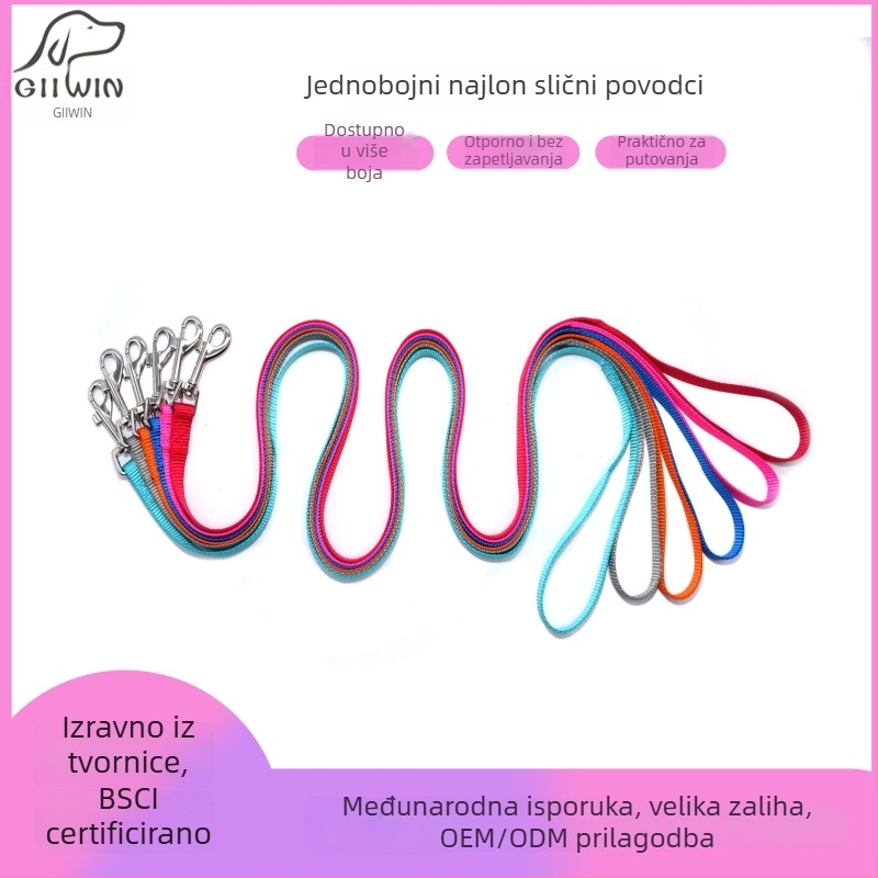 Povodac za kućne ljubimce, poliester, fiksne duljine, za pse i mačke, kutija 144 komada