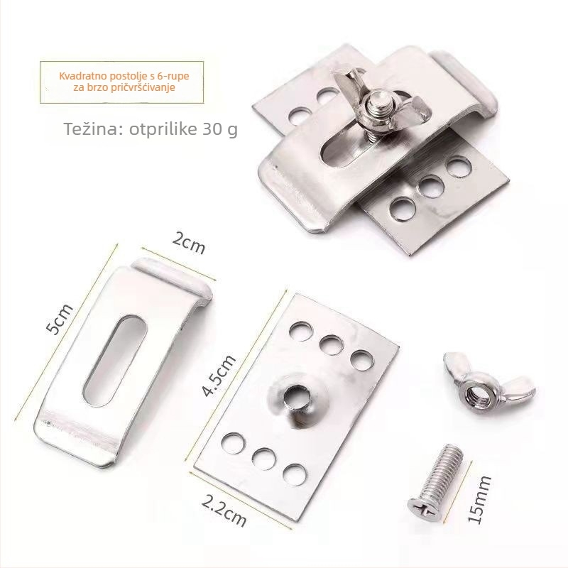 Nerđajući čelični nosači za umivaonik postavljen ispod kamene ploče; Materijal: metal; Model: Stainless steel basin fasteners; Stil: Drugo