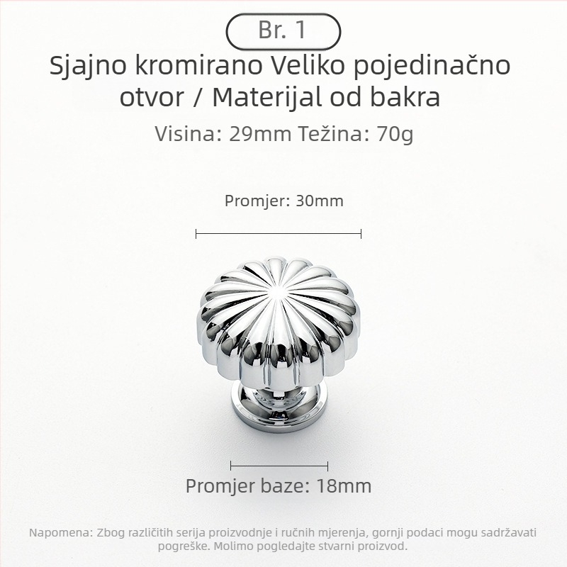 Drška za vrata ormarića - bakar, brušeni završetak, Model 03, Svijetli luksuzni stil