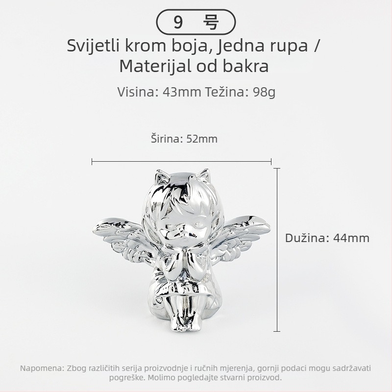 Drška za vrata ormarića - bakar, brušeni završetak, Model 03, Svijetli luksuzni stil