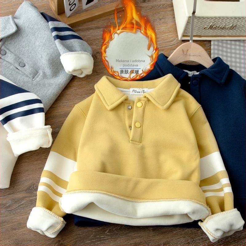 Polo majica za dječake, korejski stil, pamuk, jednobojni uzorak, za djecu od 8 godina