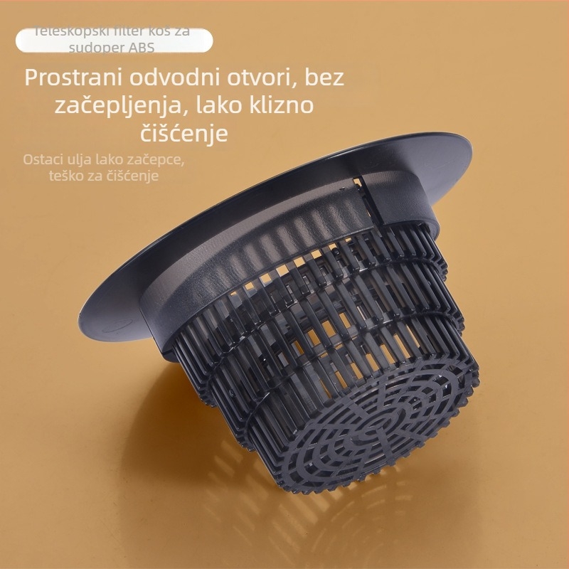 Izvlačiva košara za filtr sudopera – ABS materijal, 100 g, filtr čajnih ostataka, prema američkim standardima