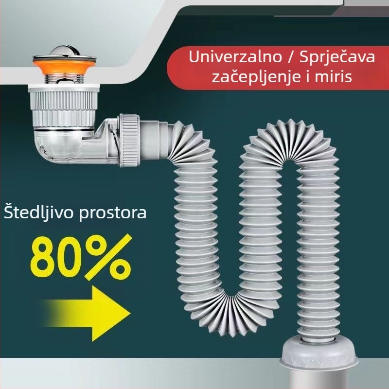 Keramički odvod za umivaonik, Model 01, Njemački stil protoka vode, Tip klapne, Moderno minimalistički stil