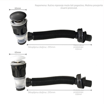 Odvod za umivaonik od keramike, dvostruki dizajn, protiv mirisa, dvostruka upotreba