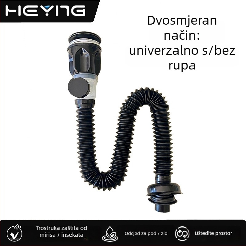 Odvod za umivaonik od keramike, dvostruki dizajn, protiv mirisa, dvostruka upotreba