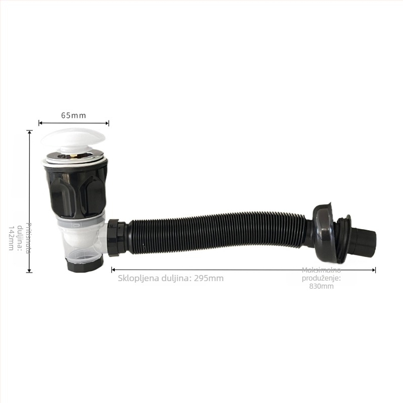 Odvod za umivaonik od keramike, dvostruki dizajn, protiv mirisa, dvostruka upotreba