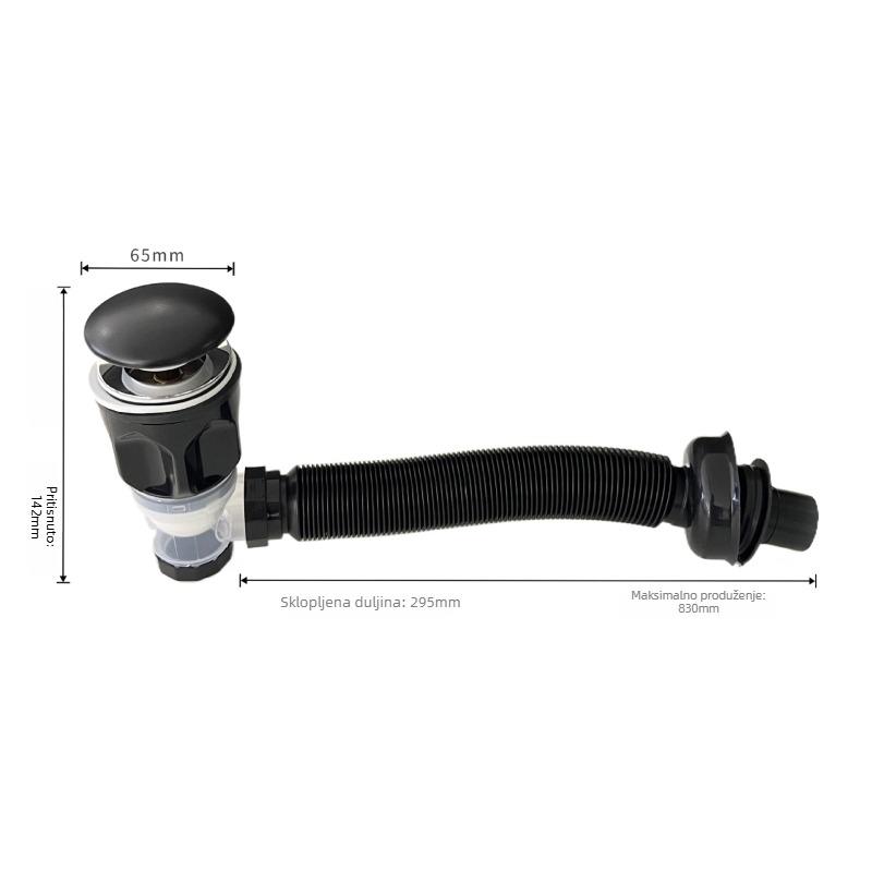 Odvod za umivaonik od keramike, dvostruki dizajn, protiv mirisa, dvostruka upotreba