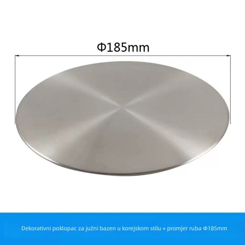 Dekorativni poklopac filtra vode za kuhinjski sudoper; Materijal: nehrđajući čelik + PP; Neto težina: 100 g; Specifikacije: 115/185; Stil: Novi kineski stil
