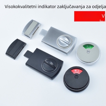 Yadas pribor za pregrade javnih WC – dverni indikator brava od cinkovog legura, moderni minimalistički stil