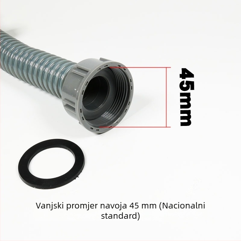 Rock Boat Dvostruki odvod za kuhinjski sudoper – PP+PVC, model L3262, s brtvom