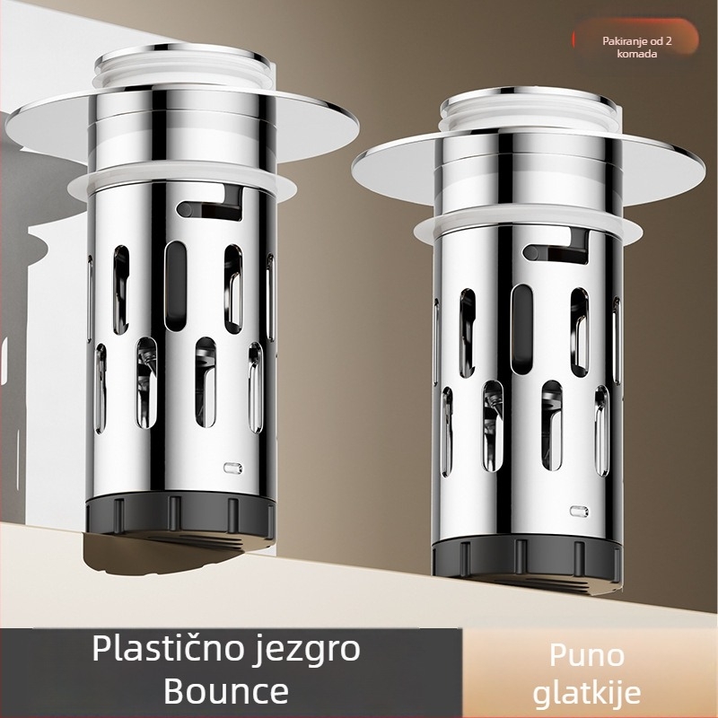 Desley odvoda zátka za umivaonik s filtrom, od nehrđajućeg čelika 304, model CL003-01, moderan minimalist stil, težina 55 g