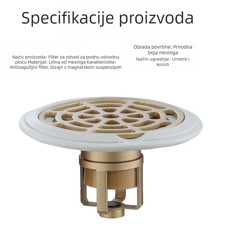 Filter sudopera za kuhinju s mesinganim tijelom i ABS košarom, 100 g, Nine Rong, podrijetlo Kina