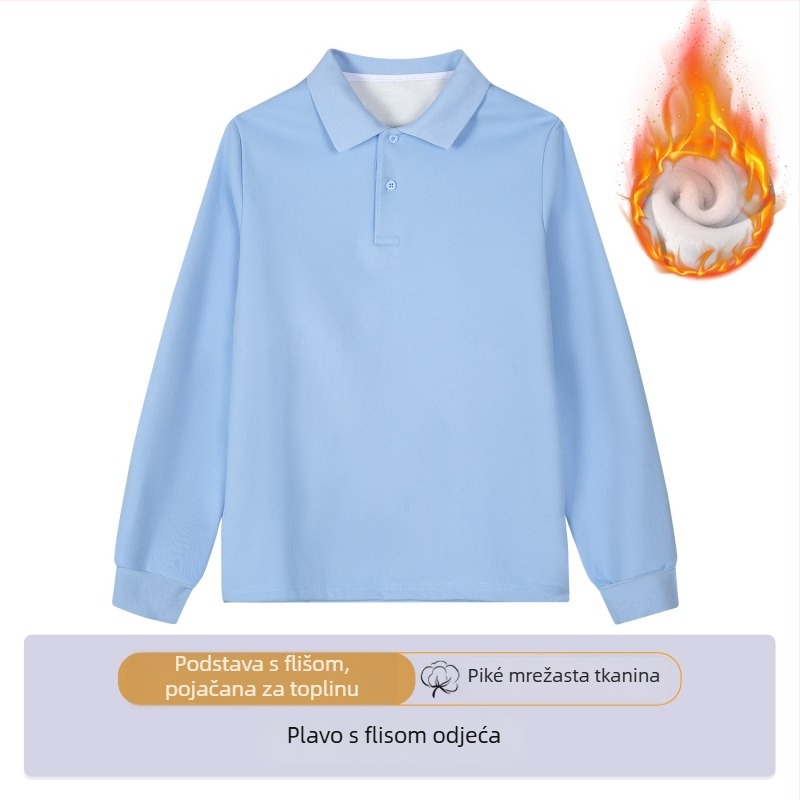Polo majica za djecu, jednofarbna, pamuk-elastin mješavina 95% pamuka, 5% elastan, Genius, za djecu iznad 8 godina.