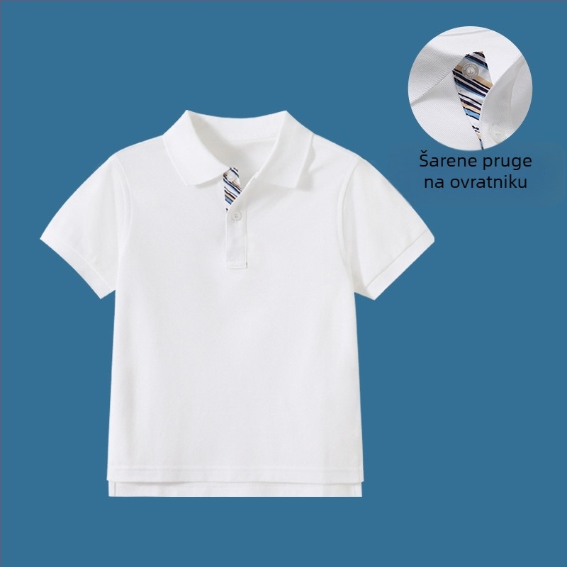 Pamučno polo za djecu - dugi rukav, unisex, sve sezone (za djecu od 3 do 8 godina)