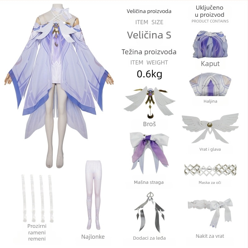 Cosplay kostim set za igre/anime uloge – 2D pozorišna odjeća, mekan vuneni materijal, za žene, proljeće 2026, slatko i svježe stil