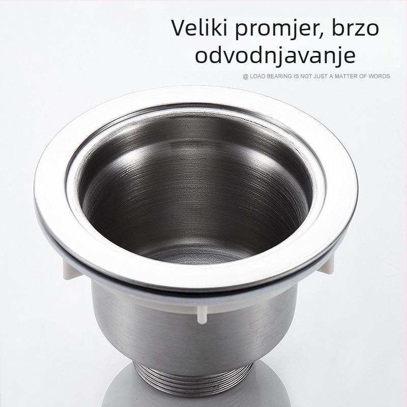 Kuhinjski odvodni dodatak za sudoper s jednim sudom – nehrđajući čelik/ABS