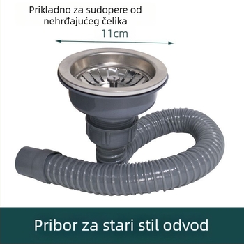 Nehrđajući čelični odvodni cjevovod za kuhinjski sudoper, P-oblik, Bounce tip, CE certifikat