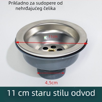 Nehrđajući čelični odvodni cjevovod za kuhinjski sudoper, P-oblik, Bounce tip, CE certifikat