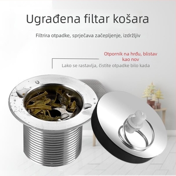 Nehrđajući filter odvodnje za umivaonik s vučnim mehanizmom, model 50, prilagodljivo, privatna marka