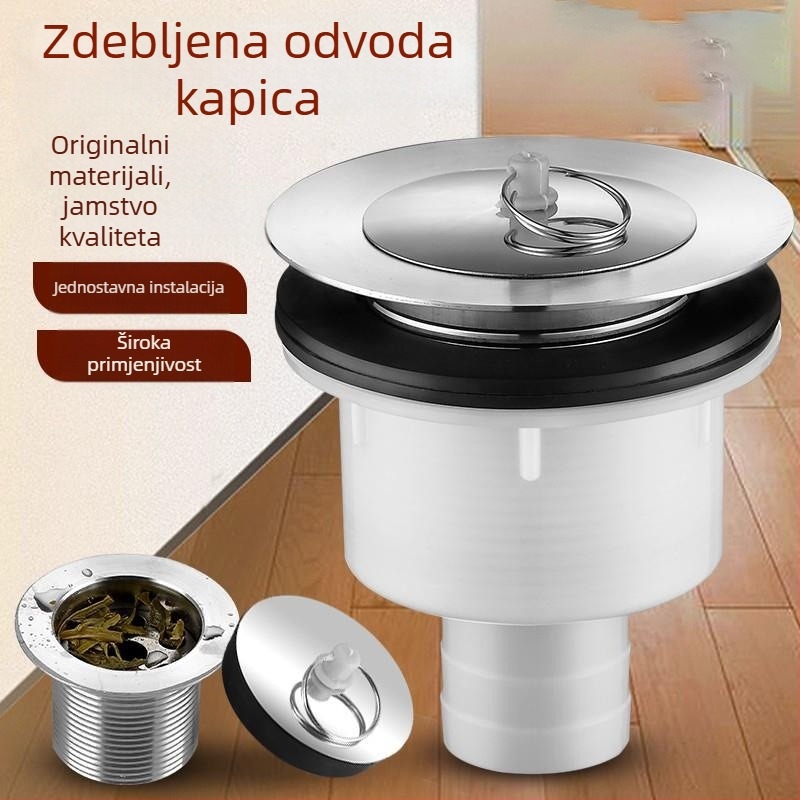 Nehrđajući filter odvodnje za umivaonik s vučnim mehanizmom, model 50, prilagodljivo, privatna marka