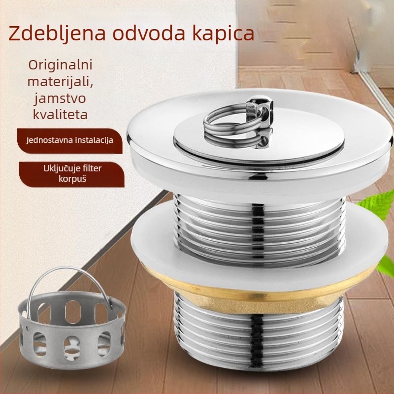 Nehrđajući filter odvodnje za umivaonik s vučnim mehanizmom, model 50, prilagodljivo, privatna marka